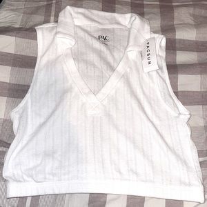 White collar top